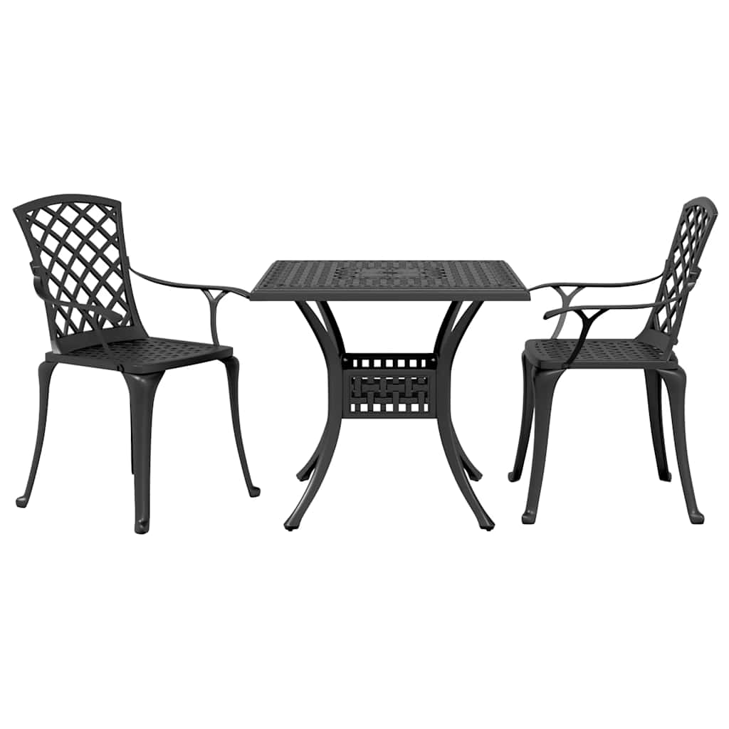 Set da Bistrot 3 pz Nero in Alluminio Pressofuso | homemem39