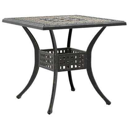 Set da Pranzo da Giardino 5 pz Bronzo in Alluminio Pressofuso | homemem39