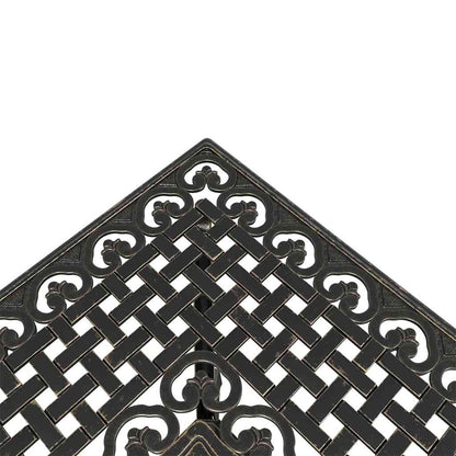 Set da Pranzo da Giardino 5 pz Bronzo in Alluminio Pressofuso | homemem39