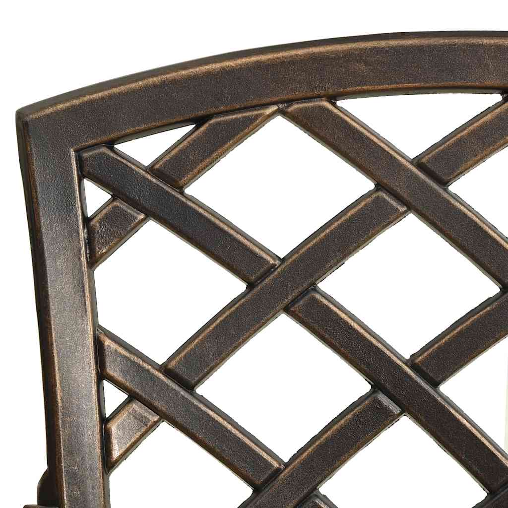Set da Pranzo da Giardino 5 pz Bronzo in Alluminio Pressofuso | homemem39