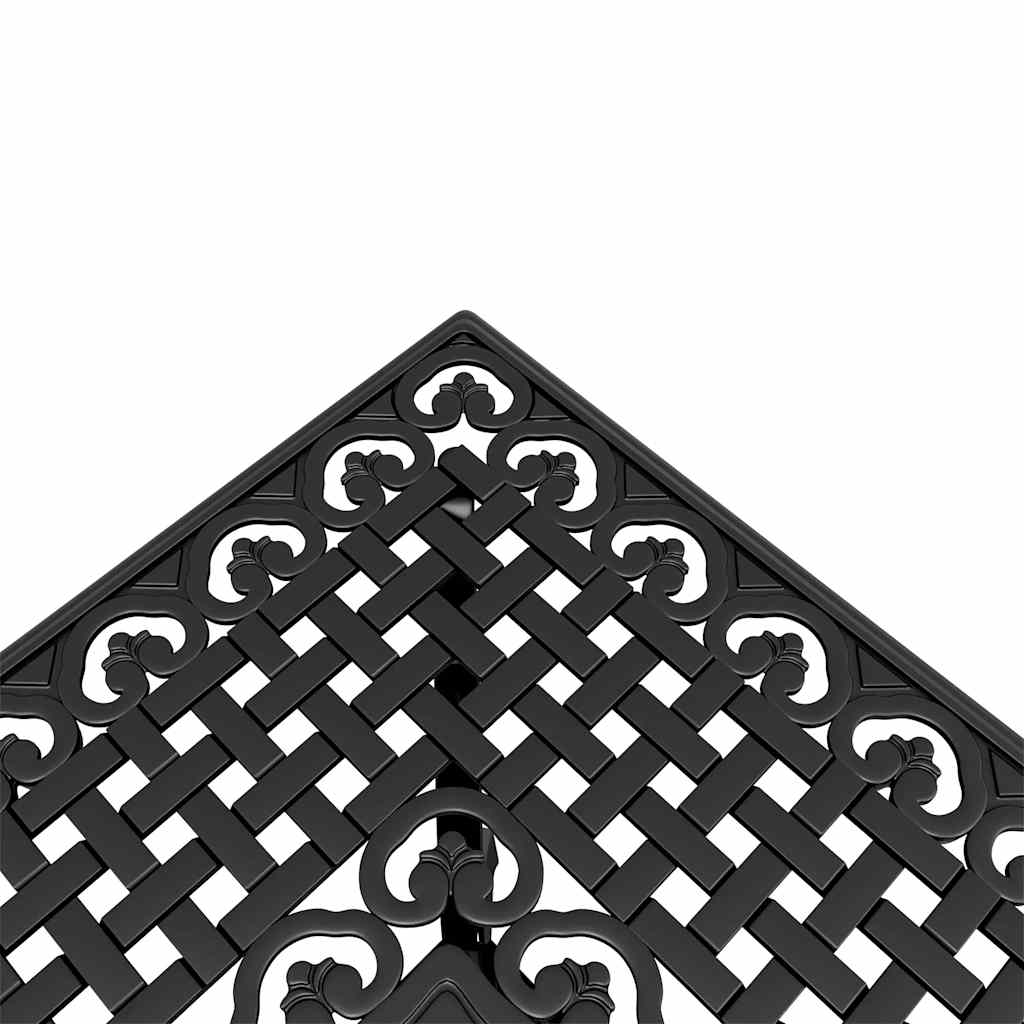 Set da Pranzo da Giardino 5 pz Nero in Alluminio Pressofuso | homemem39