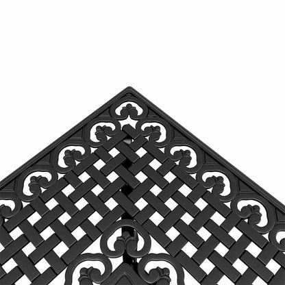 Set da Pranzo da Giardino 5 pz Nero in Alluminio Pressofuso | homemem39