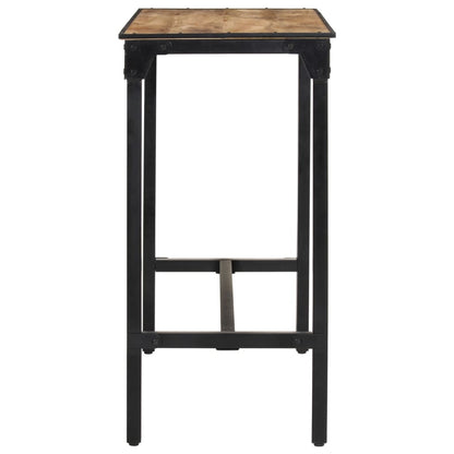 Set Bar 5pz Legno Massello Mango Grezzo e Metallo - homemem39