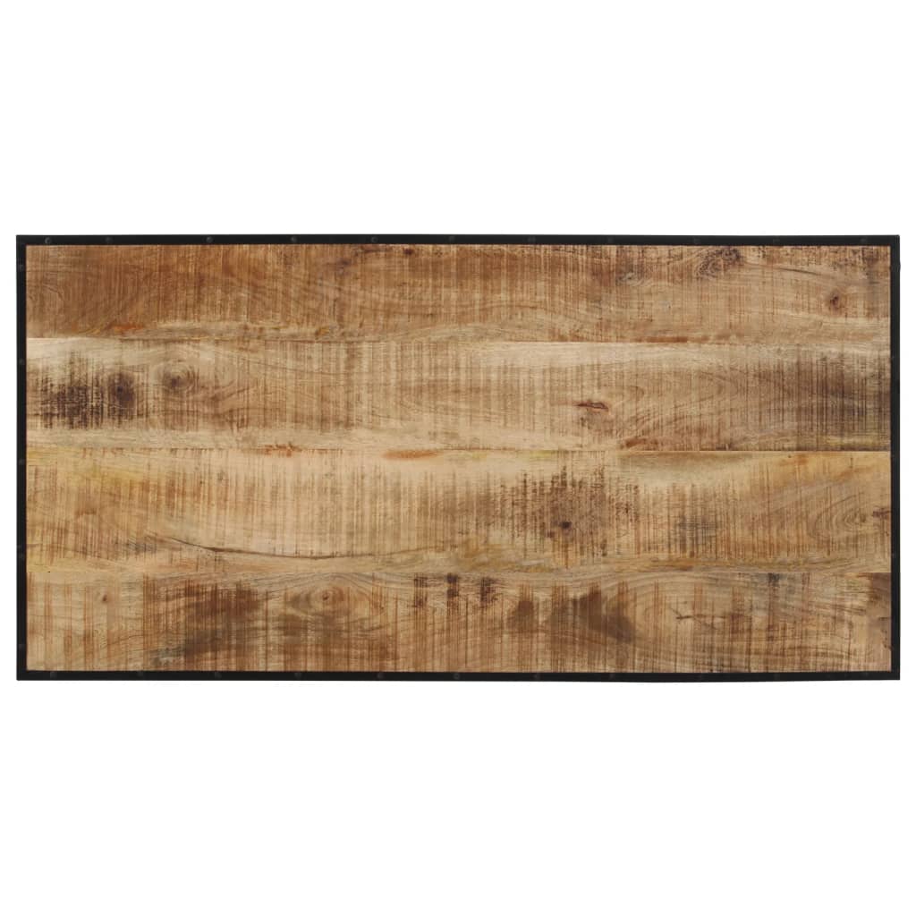 Set Bar 5pz Legno Massello Mango Grezzo e Metallo - homemem39