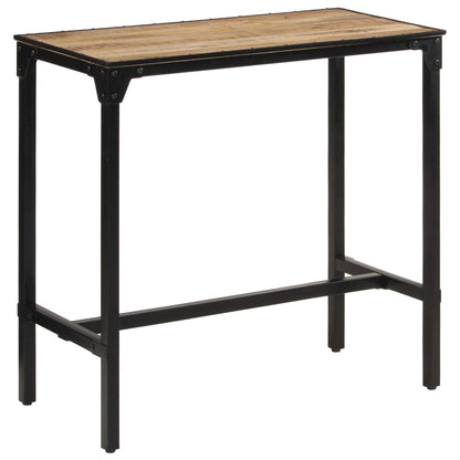Set Bar 5pz Legno Massello Mango Grezzo e Metallo - homemem39