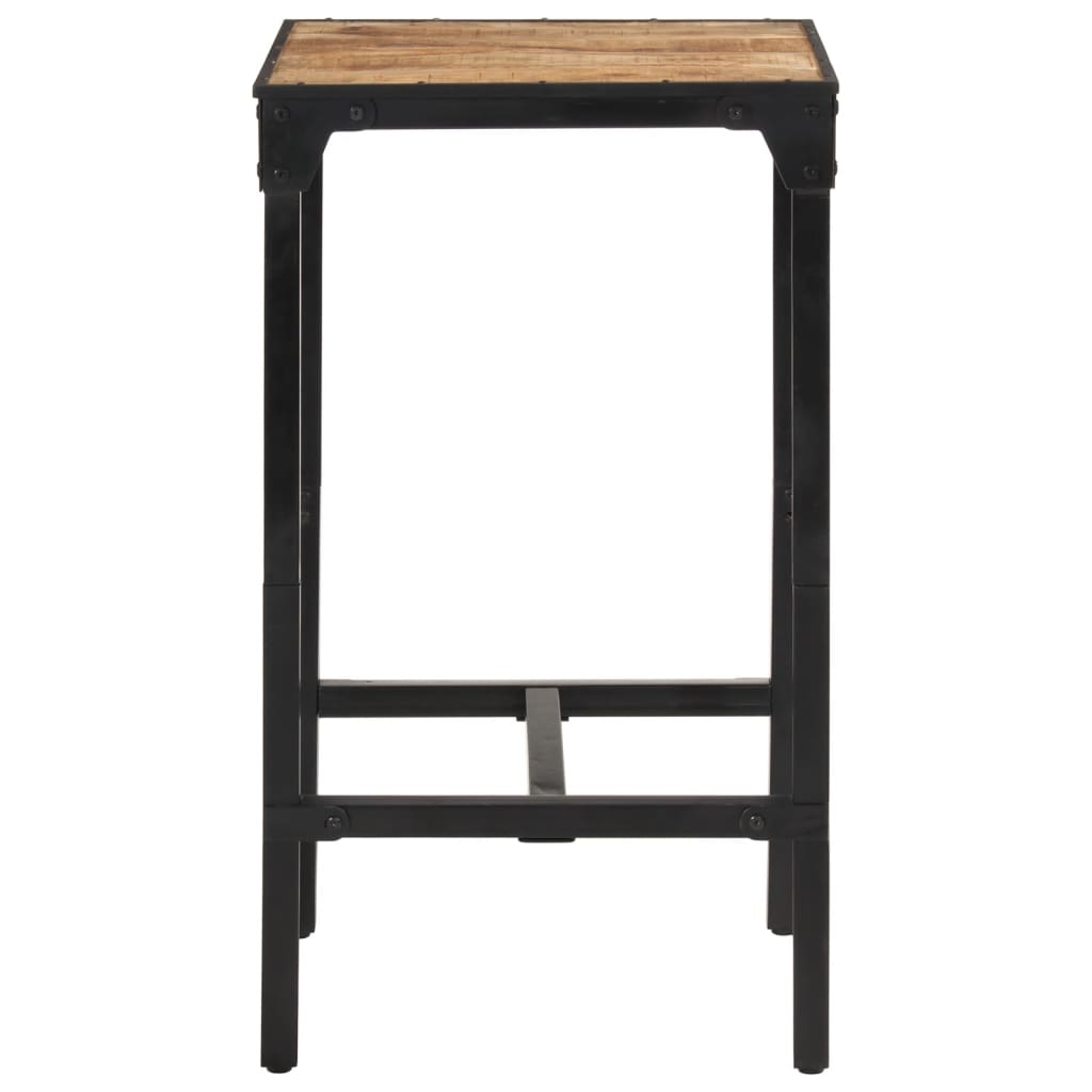 Set Bar 3pz Legno Massello Mango Grezzo e Metallo - homemem39