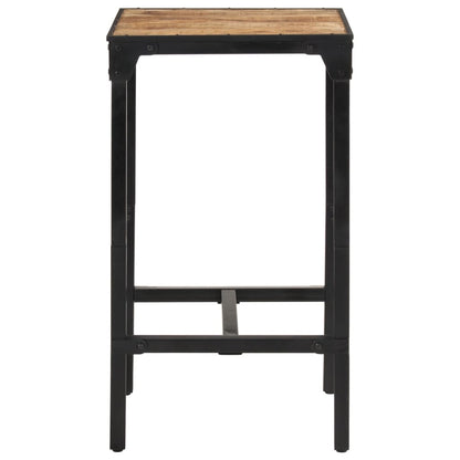 Set Bar 3pz Legno Massello Mango Grezzo e Metallo - homemem39