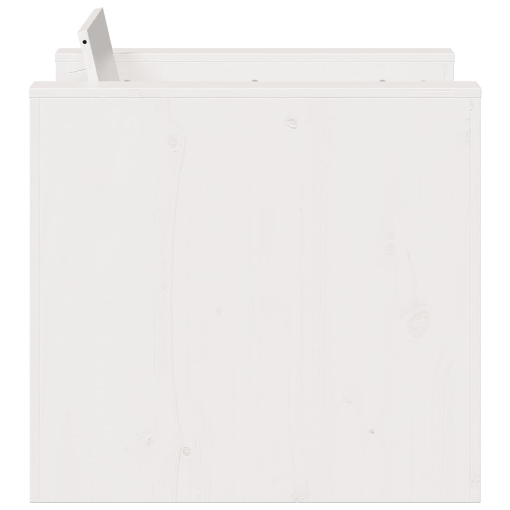 Divano da Giardino Bianco 79x60x62 cm in Legno Massello di Pino | homemem39