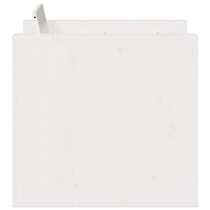 Divano da Giardino Bianco 79x60x62 cm in Legno Massello di Pino | homemem39