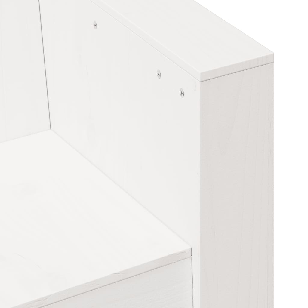 Divano da Giardino Bianco 79x60x62 cm in Legno Massello di Pino | homemem39