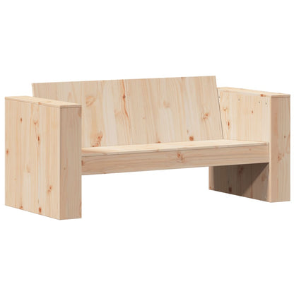 Divano da Giardino 2 Posti 134x60x62 cm Legno Massello di Pino | homemem39