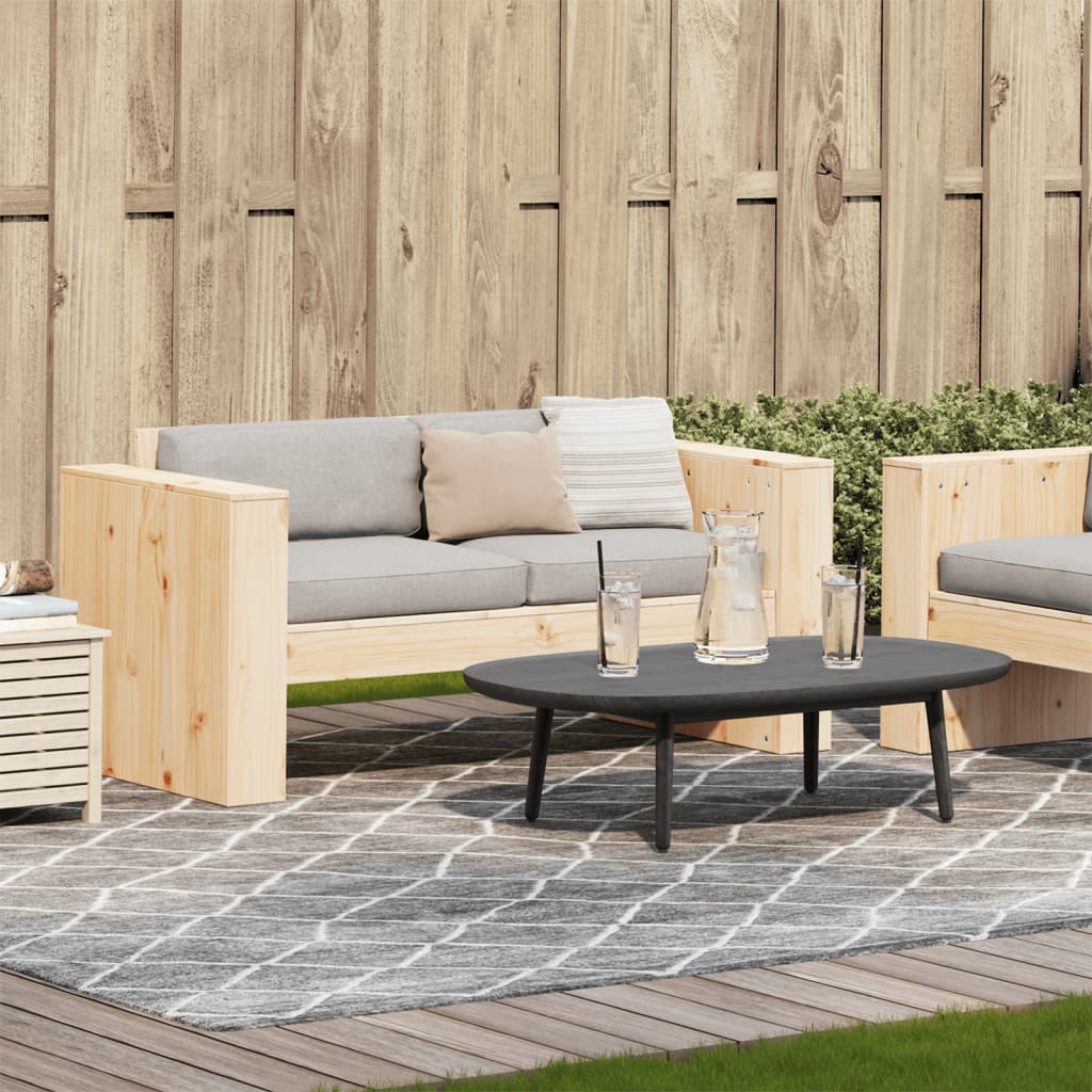 Divano da Giardino 2 Posti 134x60x62 cm Legno Massello di Pino | homemem39