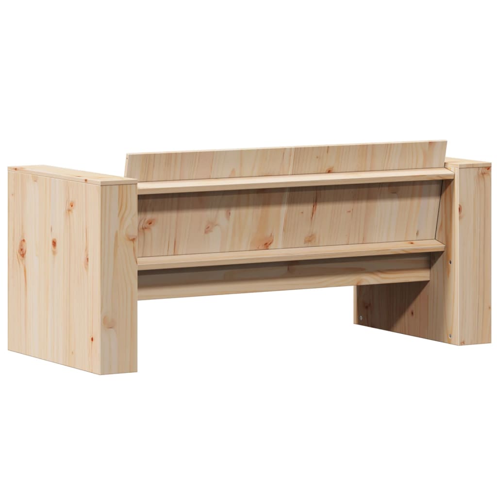 Divano da Giardino 2 Posti 134x60x62 cm Legno Massello di Pino | homemem39