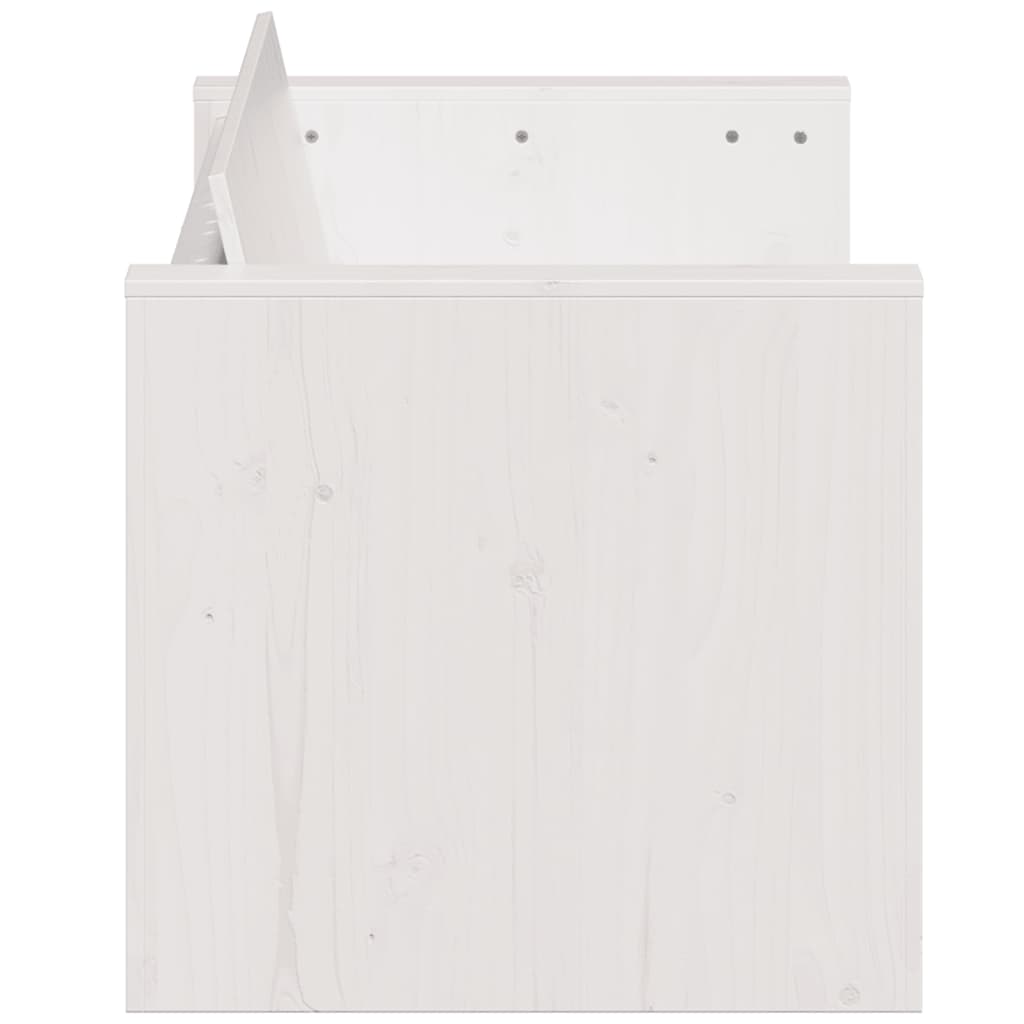Divano Giardino 3 Posti Bianco 189x60x62 cm Legno Massello Pino