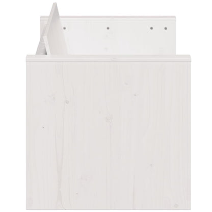 Divano Giardino 3 Posti Bianco 189x60x62 cm Legno Massello Pino
