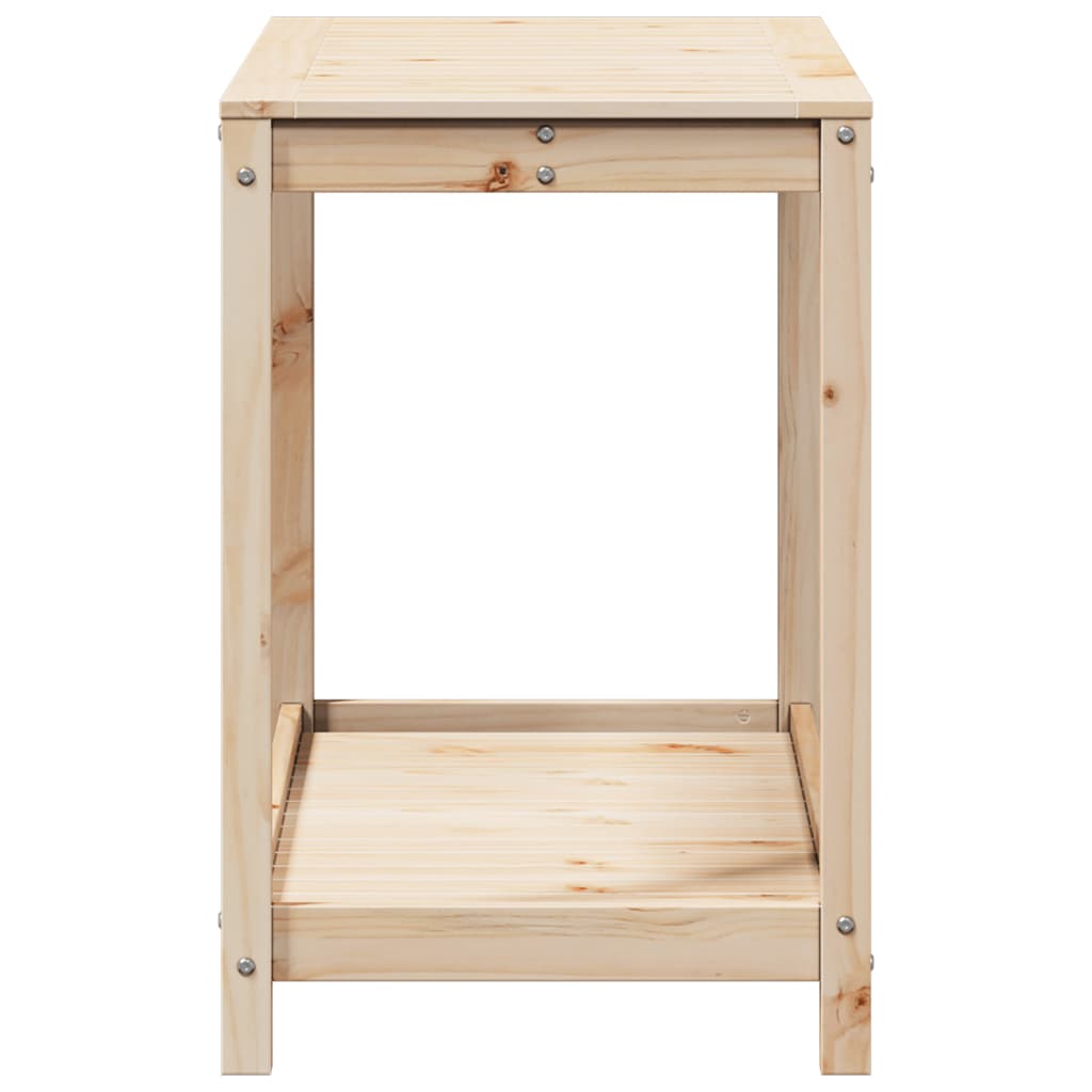 Tavolo Invaso con Ripiano 108x50x75 cm Legno Massello di Pino - homemem39