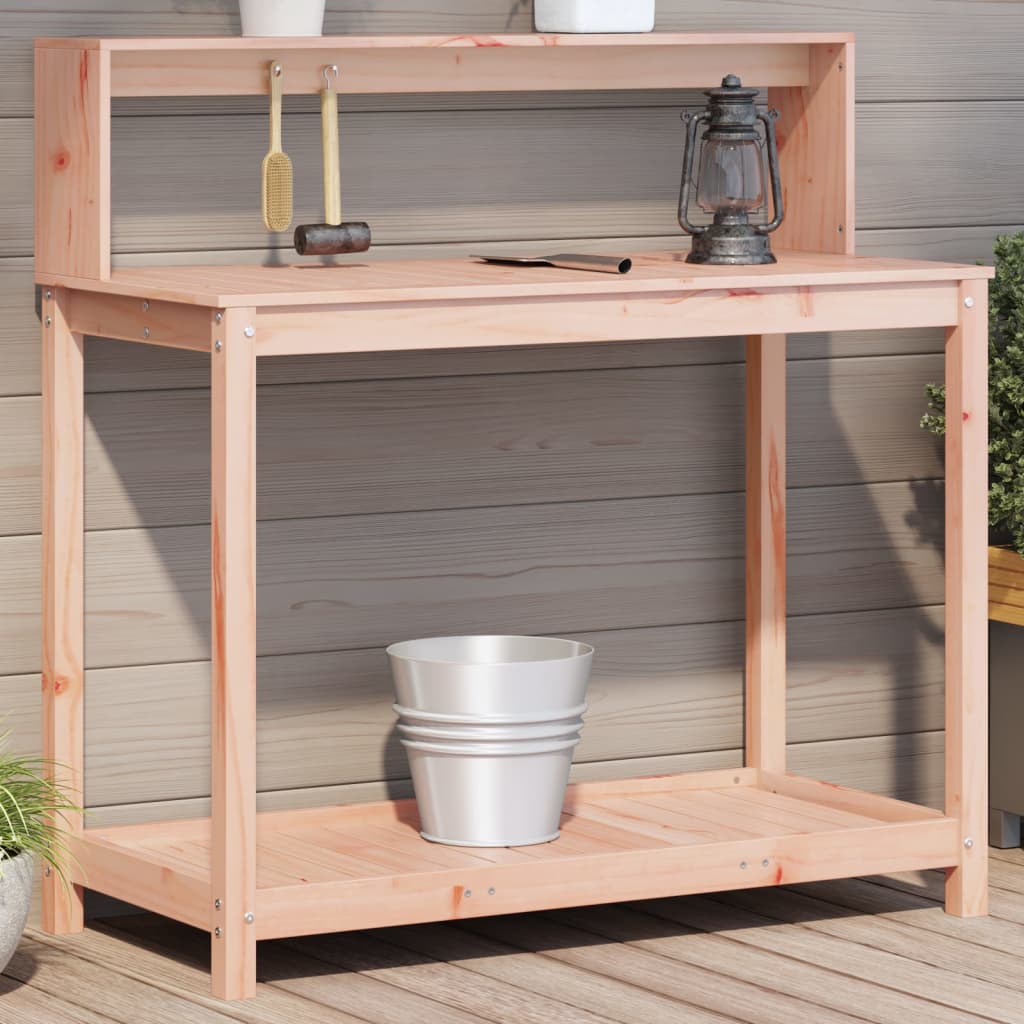Tavolo Invaso con Ripiani 108x50x109,5cm Legno Massello Douglas | homemem39