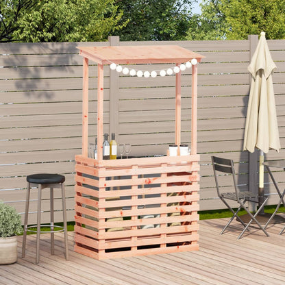 Tavolo Bar da Esterno con Tetto 112,5x57x195,5cm Legno Massello | homemem39