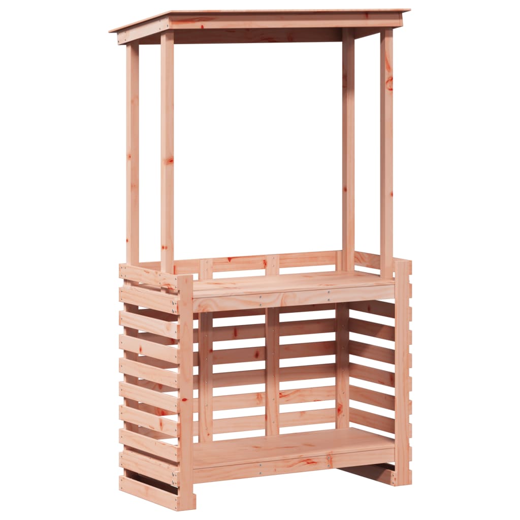 Tavolo Bar da Esterno con Tetto 112,5x57x195,5cm Legno Massello | homemem39