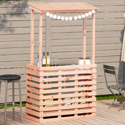 Tavolo Bar da Esterno con Tetto 112,5x57x195,5cm Legno Massello | homemem39