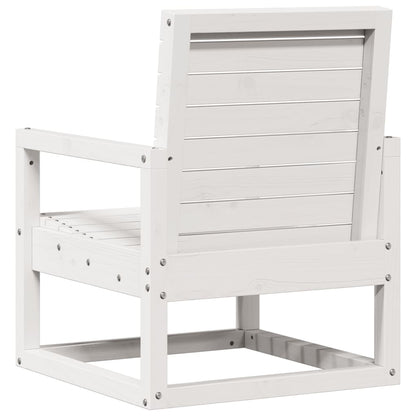 Sedia da Giardino Bianca 57,5x63x76 cm Legno Massello di Pino - homemem39