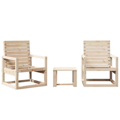 Set Salotto da Giardino 3 pz in Legno Massello di Pino | homemem39