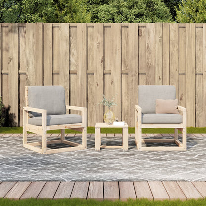 Set Salotto da Giardino 3 pz in Legno Massello di Pino | homemem39
