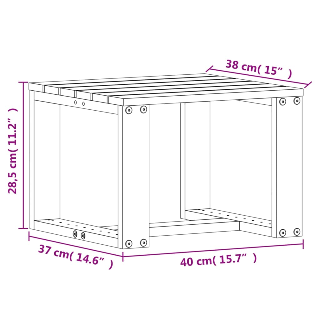 Set Salotto da Giardino 3 pz Bianco in Legno Massello di Pino | homemem39