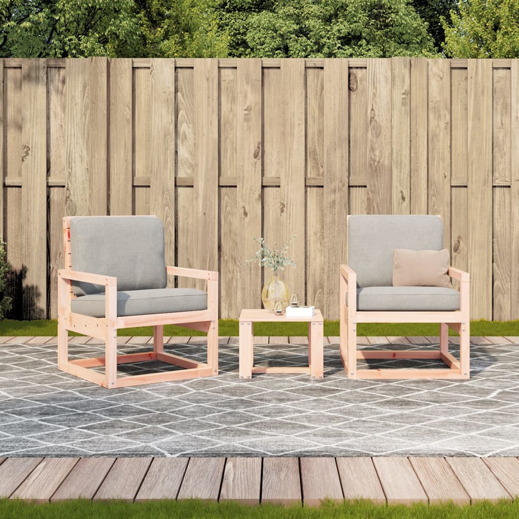 Set Salotto da Giardino 3 pz in Legno Massello di Douglas | homemem39