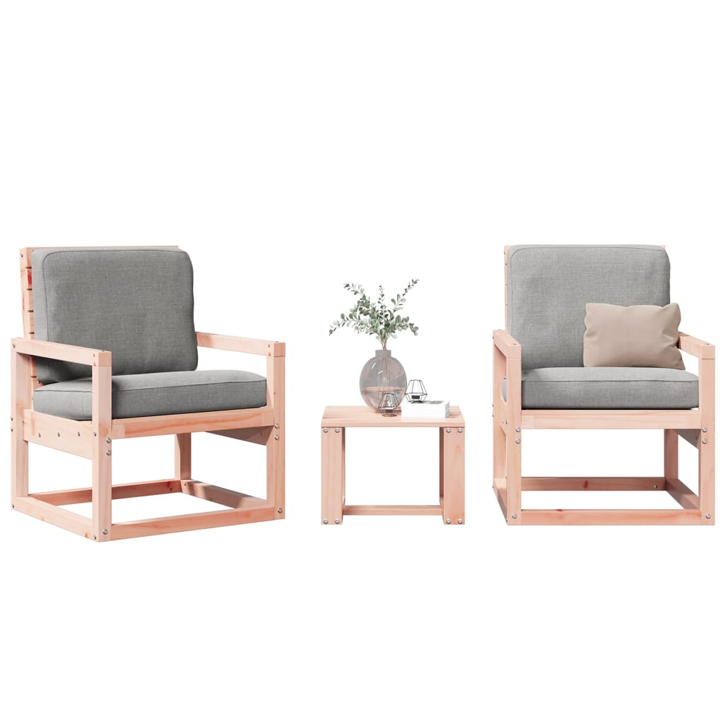 Set Salotto da Giardino 3 pz in Legno Massello di Douglas | homemem39