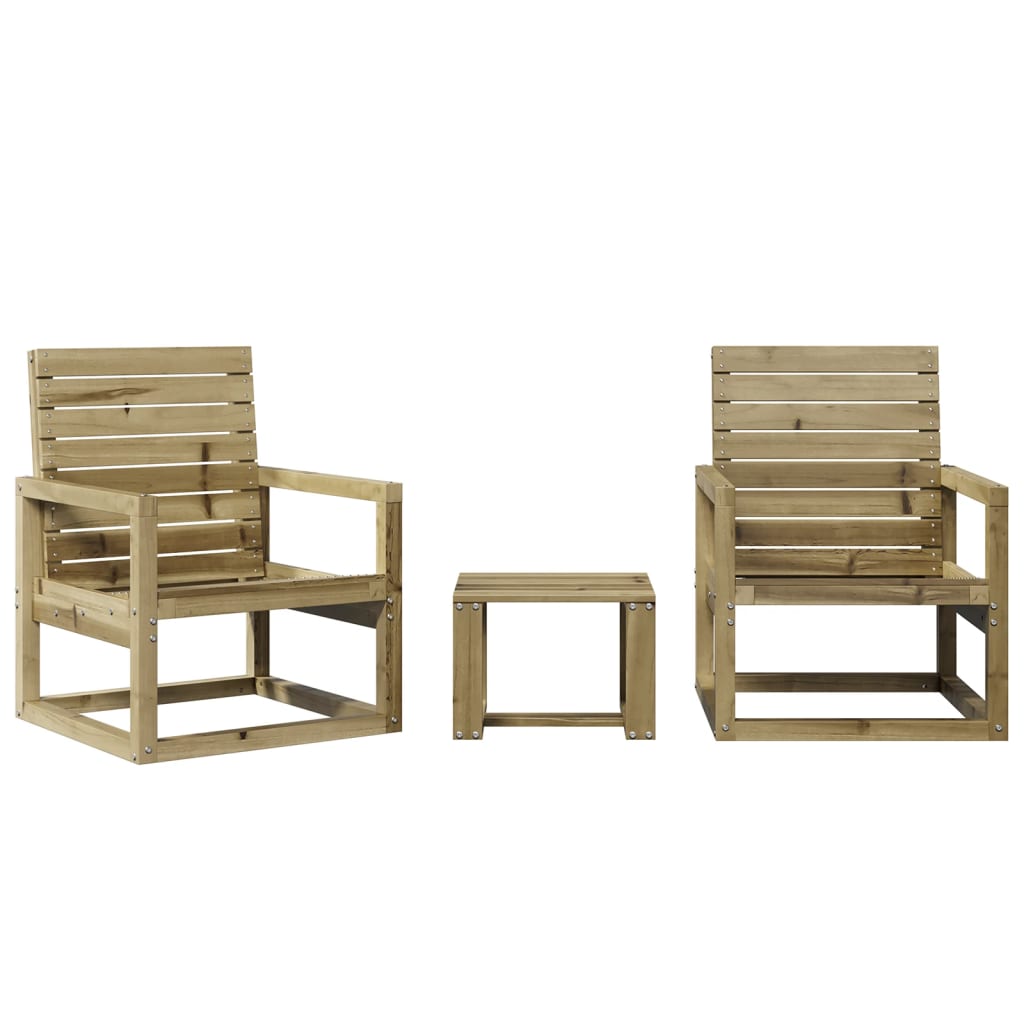 Set Salotto da Giardino 3 pz in Legno Impregnato di Pino - homemem39