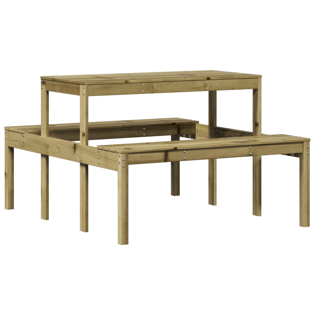 Tavolo da Picnic 110x134x75 cm in Legno Impregnato di Pino - homemem39