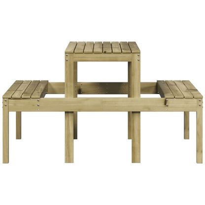 Tavolo da Picnic 110x134x75 cm in Legno Impregnato di Pino - homemem39