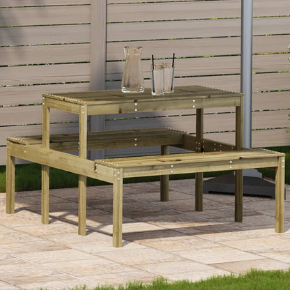 Tavolo da Picnic 110x134x75 cm in Legno Impregnato di Pino - homemem39