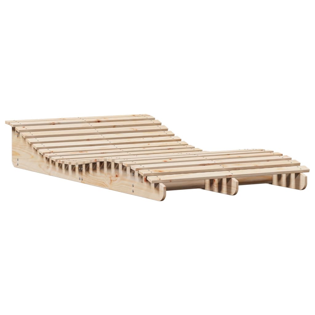 Lettino Prendisole 205x110x31,5 cm in Legno Massello di Pino - homemem39