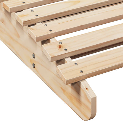 Lettino Prendisole 205x110x31,5 cm in Legno Massello di Pino - homemem39