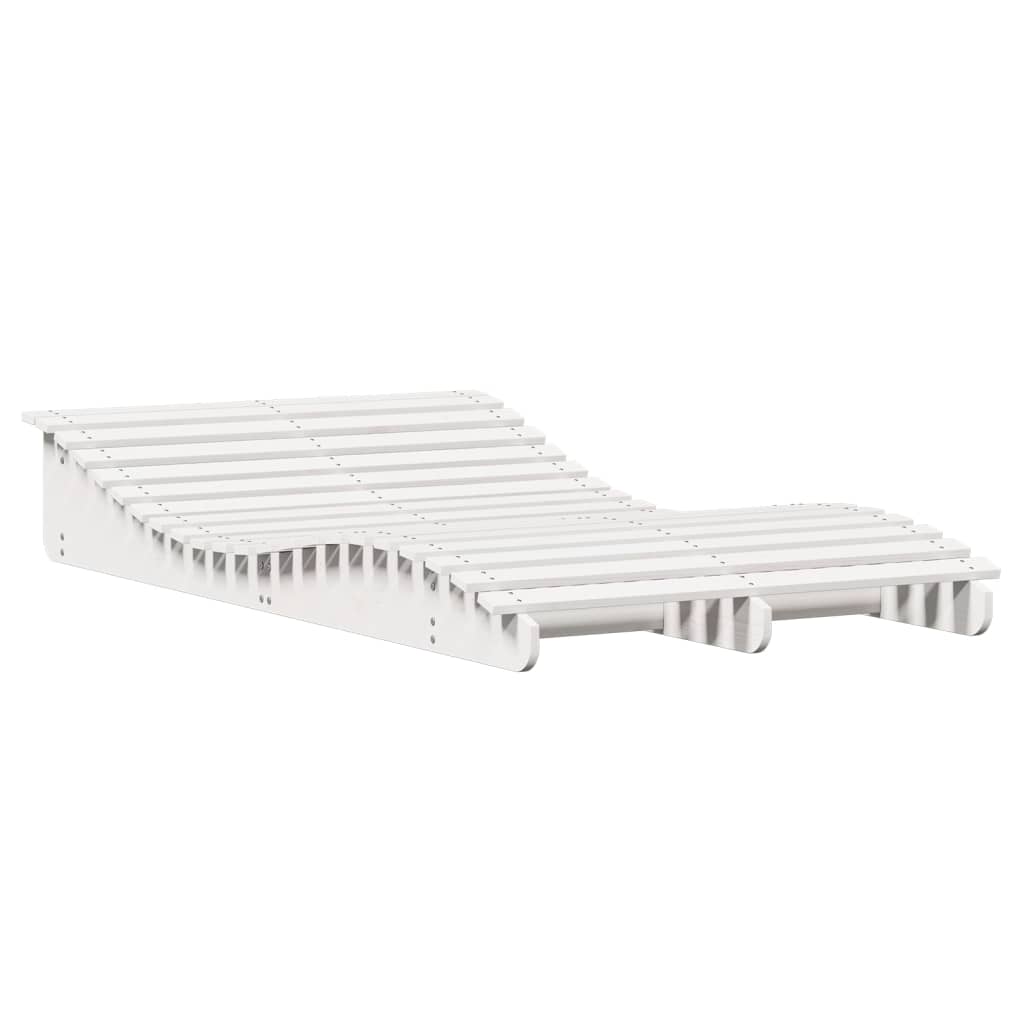 Lettino Prendisole Bianco 205x110x31,5cm Legno Massello di Pino - homemem39