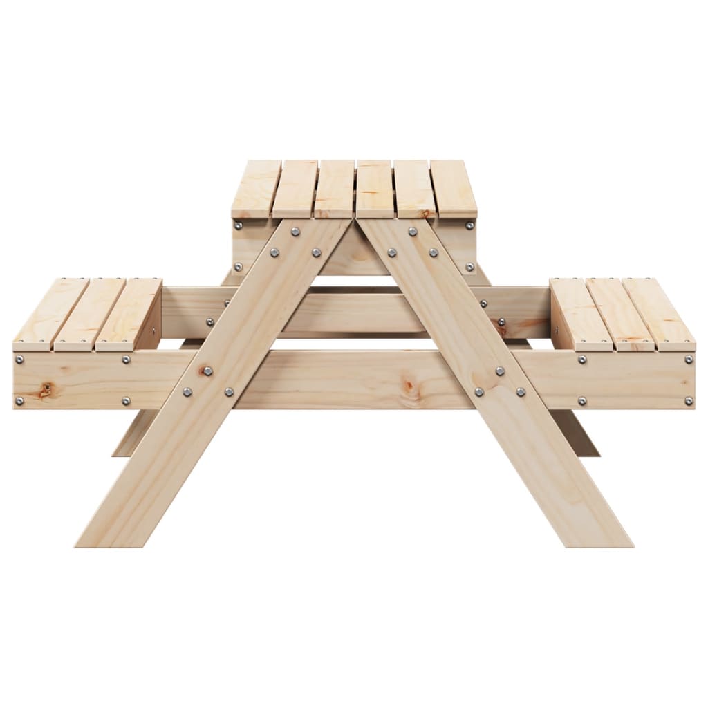 Tavolo Picnic con Sabbiera per Bambini Legno Massello di Pino - homemem39