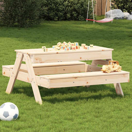 Tavolo Picnic con Sabbiera per Bambini Legno Massello di Pino | homemem39