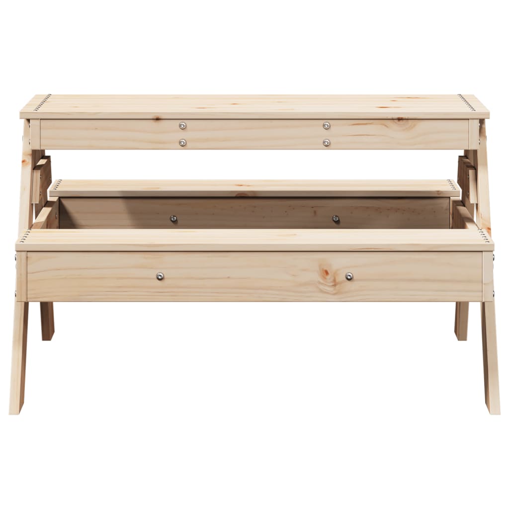 Tavolo da Picnic per Bambini 88x97x52 cm Legno Massello di Pino - homemem39