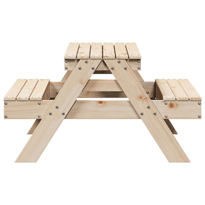 Tavolo da Picnic per Bambini 88x97x52 cm Legno Massello di Pino - homemem39