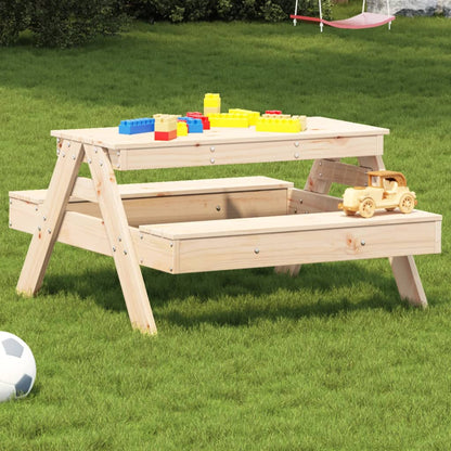 Tavolo da Picnic per Bambini 88x97x52 cm Legno Massello di Pino - homemem39