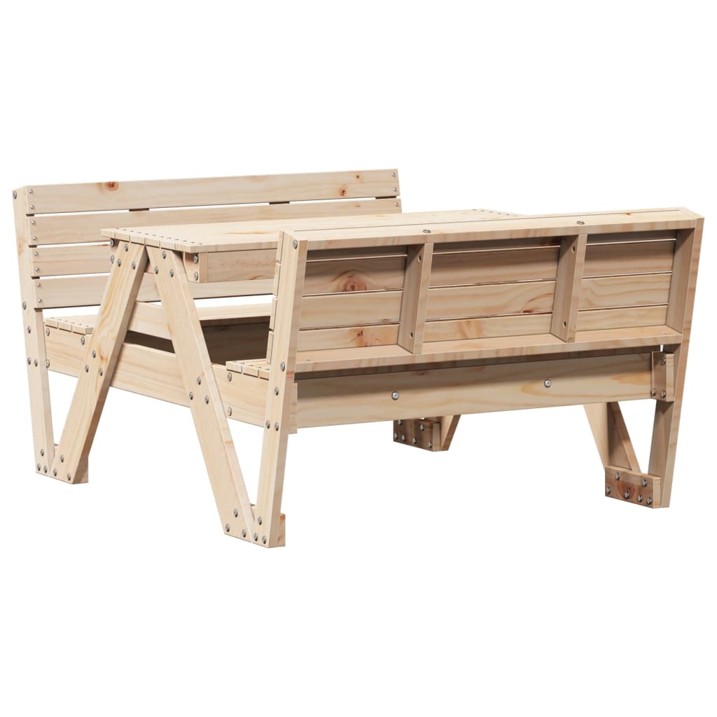 Tavolo da Picnic per Bambini 88x122x58cm Legno Massello di Pino - homemem39