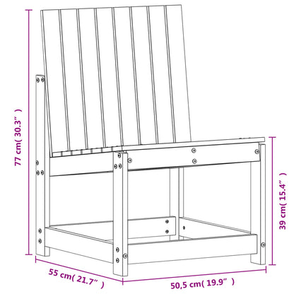 Sedia da Giardino 50,5x55x77 cm in Legno Massello di Pino - homemem39