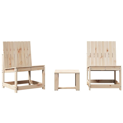 Set Salotto da Giardino 3 pz in Legno Massello di Pino - homemem39