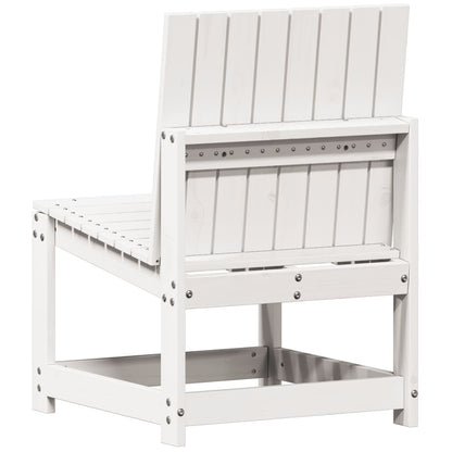 Set Salotto da Giardino 3 pz Bianco in Legno Massello di Pino - homemem39