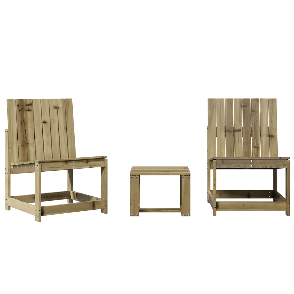 Set Salotto da Giardino 3 pz in Legno Impregnato di Pino - homemem39
