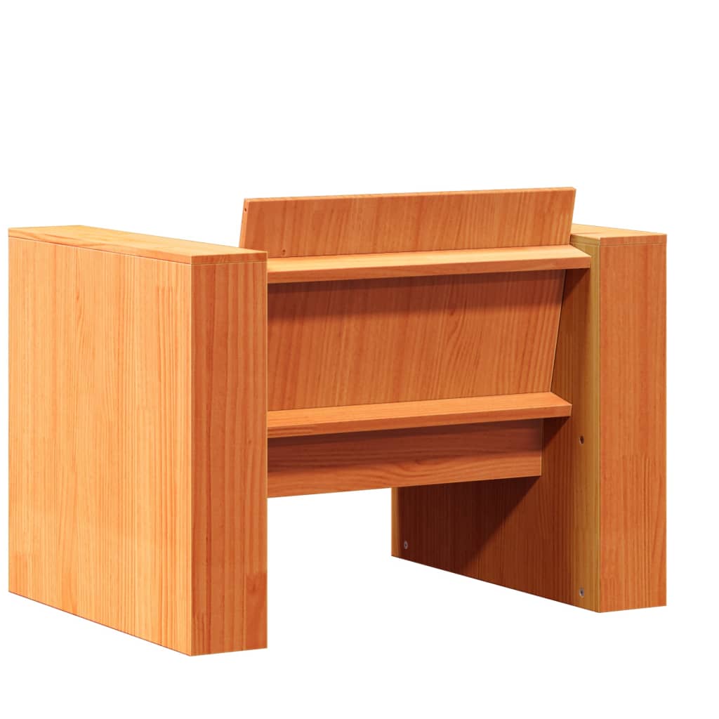 Divano da Giardino Marrone Cera 79x60x62 cm Legno Massello Pino | homemem39