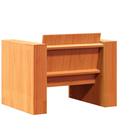 Divano da Giardino Marrone Cera 79x60x62 cm Legno Massello Pino | homemem39
