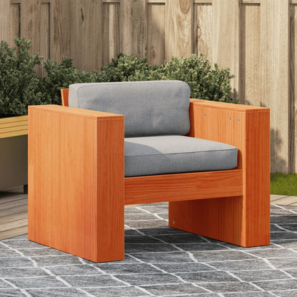 Divano da Giardino Marrone Cera 79x60x62 cm Legno Massello Pino | homemem39
